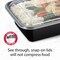 Meal Prep Containers, Single Compartment 10-Pack, BPA-Free Reusable Food Storage, Black, Microwave & Freezer Safe, Stackable Meal Prep Containers for Lunches and Snacks